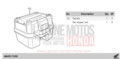 KIT,TOP BOX 38L NT1100DES de 2025